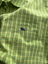 90's Burberry Checked Long Sleeve Flannel Shirt (XL)