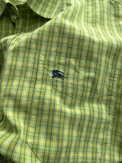 90's Burberry Checked Long Sleeve Flannel Shirt (XL)