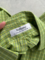 90's Burberry Checked Long Sleeve Flannel Shirt (XL)