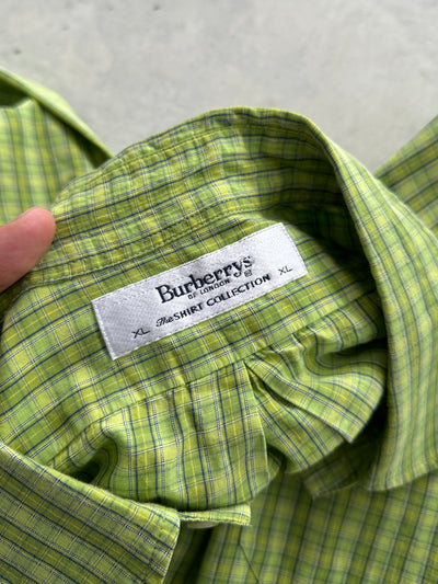 90's Burberry Checked Long Sleeve Flannel Shirt (XL)