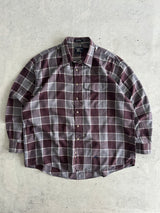 Burberry Plaid Long Sleeve Shirt (XL)