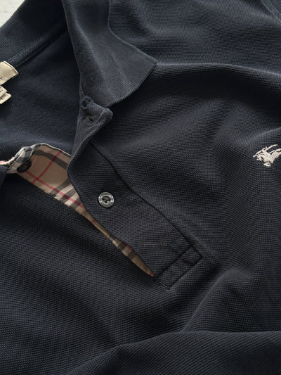 00's Burberry Nova Check Polo Shirt (L)