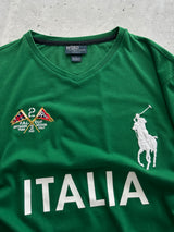 Ralph Lauren Big Logo Italy V Neck T Shirt (XL)