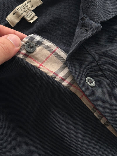 00's Burberry Nova Check Polo Shirt (L)