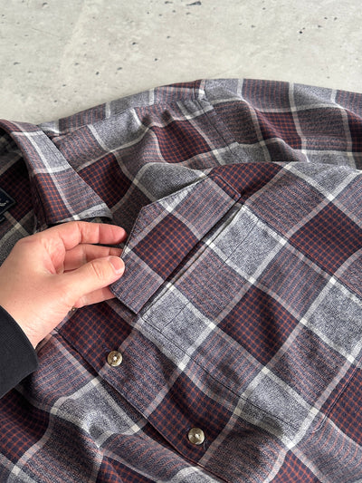 Burberry Plaid Long Sleeve Shirt (XL)