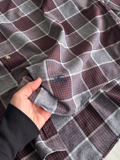 Burberry Plaid Long Sleeve Shirt (XL)