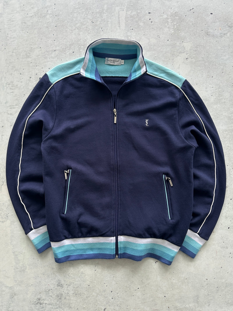 00's YSL Embroidered Logo Zip Up Track Jacket (L)