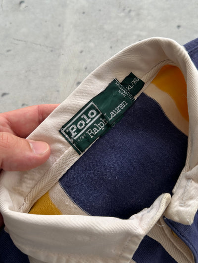 90's Ralph Lauren Vertical Stripe Heavyweight Rugby Shirt (L)
