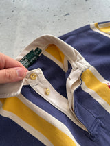 90's Ralph Lauren Vertical Stripe Heavyweight Rugby Shirt (L)