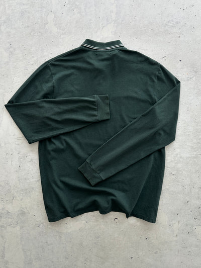 AW/12 Stone Island Patch Logo Long Sleeve Polo Shirt (XL)