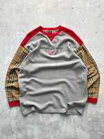 90's Nike Burberry reworked crewneck sweatshirt (XL)