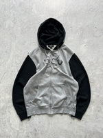 True Religion two tone zip up hoodie (L)