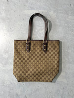 Vintage Gucci monogram canvas / Leather tote bag (one size)