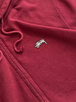 00's Stussy embroidered script zip up hoodie (M)