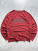 Stussy embroidered spell out crewneck sweatshirt (L)