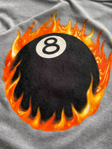 Stussy flame 8 ball long sleeve t shirt (L)