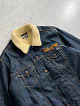 00's Bape sherpa denim trucker jacket (L)