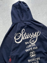 Vintage Stussy world tour pullover hoodie (L)