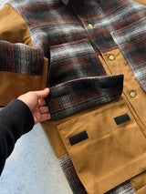 Brand new Carhartt WIP insulated heavy canvas /fleece plaid Michigan jacket (M)