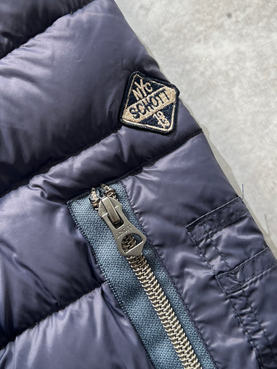 Schott zip up down fill puffer jacket (L)